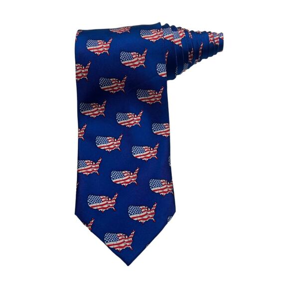 Utopia United States Of American Flag Pattern Patriotic Novelty Necktie - Picture 1 of 7